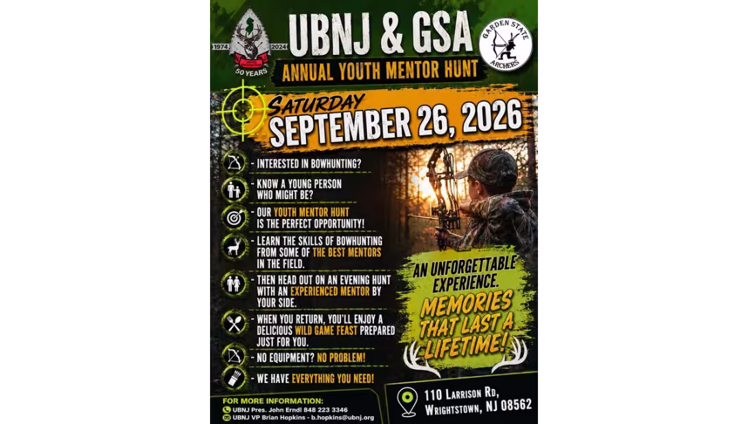 UBNJ and GSA Youth Mentor Hunt